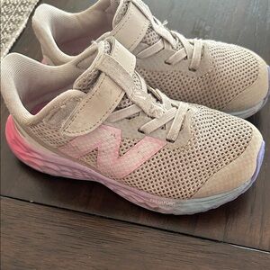 Kids Grey and Pink Sneakers New Balance